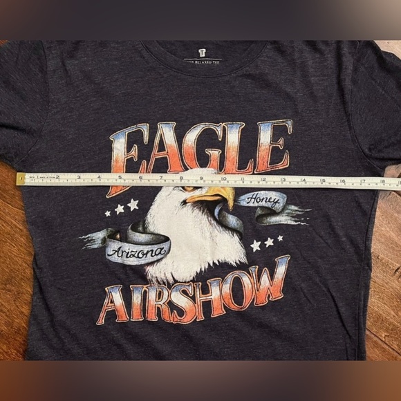 COTTON ON • “The Relaxed Tee” Eagle Airshow Arizona Honey Gray T-Shirt Womens XS - Picture 7 of 7